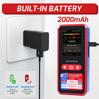 Detektor Gas Radon Advance Digital, Monitor kualitas udara pemantauan Waktu Nyata Sensor sensitivitas tinggi layar berwarna