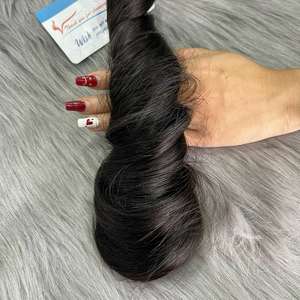 Vente flash Produit phare Faisceau de trame rebondissante pour boucles à la vapeur Extension de cheveux en trame Vietnam en stock Couleur naturelle Aucune perte, Aucun enchevêtrement - Product Image 6