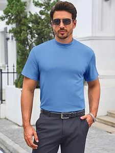 Camisetas de gran tamaño para hombre, camisetas en blanco de cuello simulado personalizadas de media manga de Color sólido pesado de lujo, camisetas transpirables de gran oferta OEM - Product Image 3