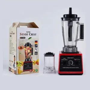 Zilveren Kuif 3l 8000W Roestvrijstalen Blender Machine Keukenmachine Commerciële Zware Blender