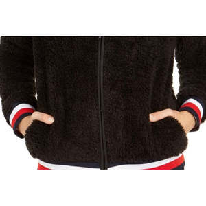Felpa con cappuccio nera in finta sherpa da donna Tommy Hilfiger, taglia M, invernale, foderata, con cerniera, anti-pilling, per tutti i giorni - Product Image 3
