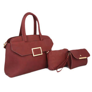 Sac à main pour femme 3 pièces 8838 - Bordo - Product Image 3