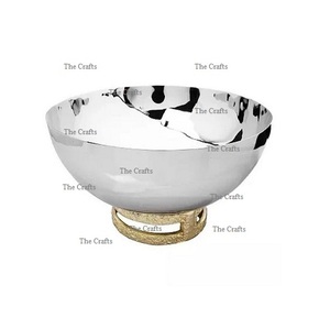 Bol de service alimentaire au design fabuleux, couleur laiton argenté, bol décoratif en laiton de qualité supérieure, en gros - Product Image 5