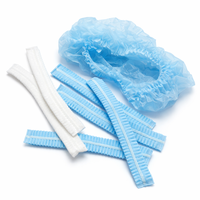 Bonnet jetable double élastique non tissé à prix abordable, vente en gros usine