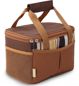 กระเป๋าไนลอนใส่อาหารกลางวันแบบพกพามีซิปใช้งานได้หลากหลายบรรจุภัณฑ์แบบปรับแต่งโลโก้ได้ตามต้องการจากโรงงาน2024โดยตรง - Product Image 5