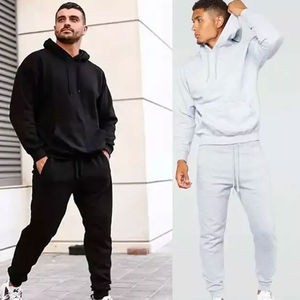 Nuevo Conjunto Deportivo de Felpa para Hombre, Pantalones y Sudadera con Capucha en Contraste, Conjunto Deportivo de 2 Piezas para Hombre, Grueso y Cálido - Product Image 2