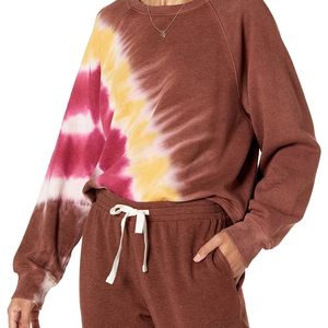 Sweat-shirt tie dye à col rond oversize pour femmes pull-over tie dye de sport personnalisé pour femmes vêtements personnalisés - Product Image 1