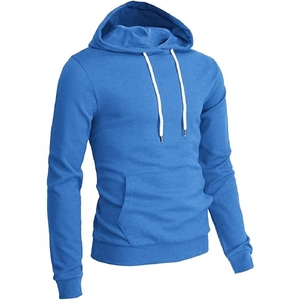 Sudadera con capucha de forro polar azul real premium para hombre, estilo casual con cordones blancos, tamaño y diseño personalizados - Product Image 4