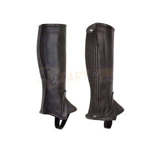 High Quality Leather <b>Half</b> <b>Chaps</b> for Horse Riding Customizable Design Wholesale Equestrian Equipment - Product Image 5