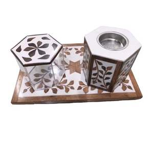 Elegante Quemador de Incienso Bukhoor con Incrustaciones de Hueso, Quemador de Incienso Árabe Tradicional para Oud Bakhoor, Decoración Islámica para el Hogar y Regalos de Ágata - Product Image 1