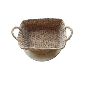 Cesta de almacenamiento Rectangular hecha a mano Mango retorcido Multi-Tamaño Conveniente Cubo de jacinto de agua Diseño cuadrado Hecho a mano Vietnam - Product Image 4