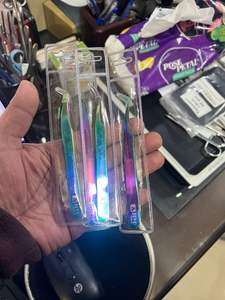 Nuevo logotipo profesional personalizado, accesorios de herramientas de acero inoxidable, pinzas de extensión de Pestañas/pinzas de pestañas, color de plasma Rainbvow - Product Image 6