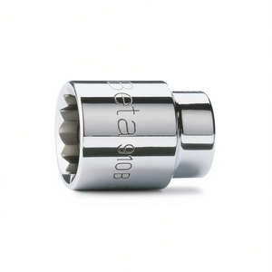 Chiavi a bussola poligonali cromate con attacco quadrato femmina da 3/8 di pollice - Product Image 2