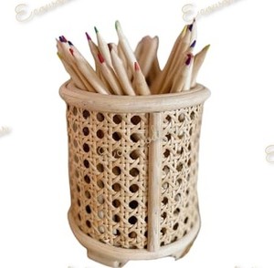 El mejor precio hecho a mano, respetuoso con el medio ambiente, portalápices de bambú hecho a mano, estuche cilíndrico multiusos para Decoración de mesa - Product Image 5