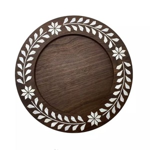 Bandejas de Servicio de Madera MDF con Incrustaciones de Nácar de Calidad Mayorista, 40x40 cm, Certificadas por EPCH, para Hoteles y Restaurantes - Product Image 2