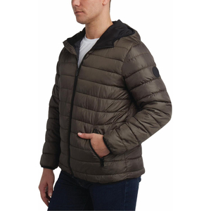 Doudoune imprimée OEM à bas quantité minimale de commande pour hommes Logo personnalisé Veste d'hiver décontractée pour hommes avec poches avec service Doudoune - Product Image 2