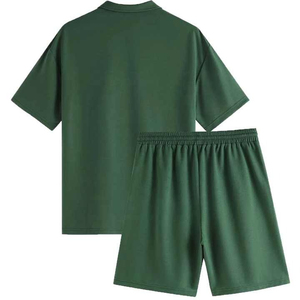 Wholesale DAKHA SPORTS 2-Piece Set of <b>Men's</b> Summer Casual Knitted <b>T</b>-<b>shirt</b> and Shorts Sets with <b>Pockets</b> 450g - Product Image 2