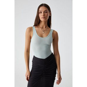 GRIMELANGE Chiles Blouse slim sans manches à col rond et boutons-pression pour femme - Product Image 6