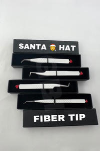 Pestañas de Acero Inoxidable Profesionales con Recubrimiento en Polvo Blanco de 90 Grados, Punta Plateada Larga de 45 Grados, Corte Santa Hat - Product Image 6