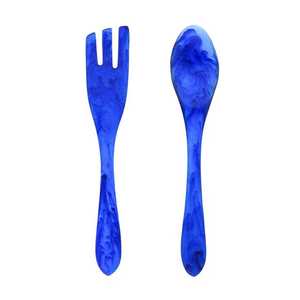 Juego de Cubiertos de Resina Azul Ultramarina Modern Artizon Studio, el Mejor Diseño Gava, Apto para Lavavajillas, Acabado Pulido, Utensilios para Ensalada - Product Image 1