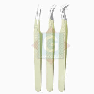แหนบถอนขนตาแบบมืออาชีพแหนบต่อขนตาสแตนเลสพร้อมฉลากส่วนตัว - Product Image 1