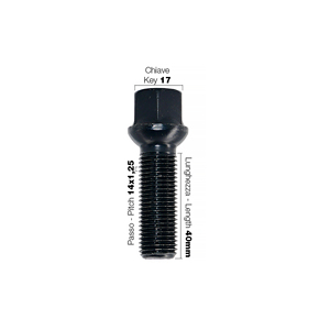 10 pernos negros ch.17 14x1.5 l.40mm esféricos - Product Image 2