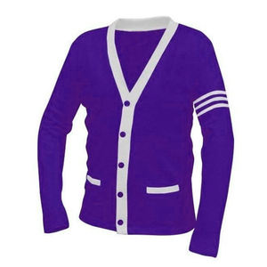 Custom Clothing Manufacturers <b>Men</b> Classic Long Sleeve Uniform Color Block <b>Knit</b> Sweater Button V Neck Unisex <b>Cardigan</b> Sweater - Product Image 3