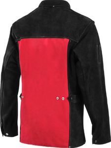 Chaqueta de soldadura seguridad resistente al calor fuerte cosido tamaños personalizados a prueba de fuego Anti corte chaqueta de soldadura de cuero para la venta - Product Image 2