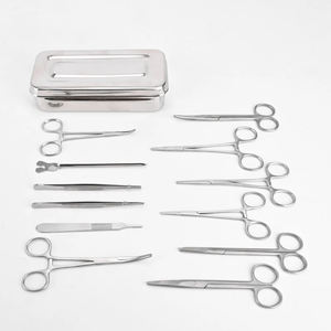 Coffret de 13 Instruments Chirurgicaux de Base en Acier Inoxydable pour Petite Chirurgie et Pansements | Kit Chirurgical Médical Certifié CE ISO - Product Image 2