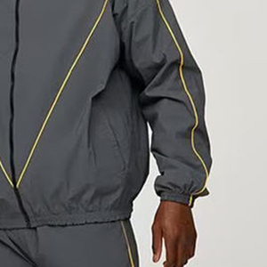 Custom Button Men's 2 Piece Set Zip Hooded Waterproof Lightweight Nylon Jacket <b>Shorts</b> Windbreaker Tracksuit Winter Streetwear - Product Image 6