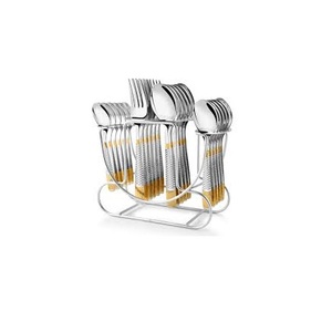 Modernos hoteles y restaurantes Catering Uso Cena Cubiertos Acabado brillante Nuevo diseño atractivo Conjunto de cuchara con espejo, acero - Product Image 1