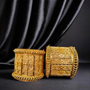 ชุดกำไลข้อมือชุบทอง22K ชุดกำไลสไตล์โมเดิร์นสำหรับผู้หญิงเครื่องประดับ - Product Image 3