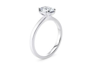 Anillo de compromiso solitario de diamante cultivado en laboratorio de corte ovalado de 1 quilate, joyería ética única chapada en rodio para mujer, joyería de boda - Product Image 4