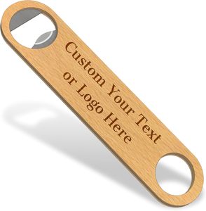 Bamboo Stainless Steel Portable Modern and Simple Heavy Duty Handheld Bottle Opener <strong>Cider</strong> Engraved <strong>Gift</strong> for Wedding Party - Product Image 3