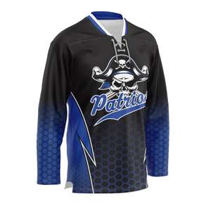 Jersey de Hockey sobre Hielo Bordado de Alta Calidad Personalizado de Fábrica, Malla de Poliéster con Impresión por Sublimación, Logotipo Personalizado, Nombre del Equipo - Product Image 3