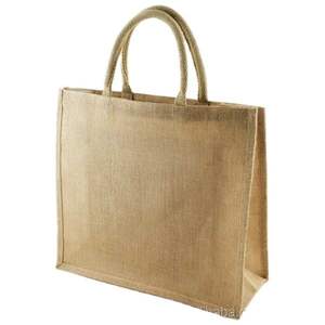 Venta al por mayor de bolsas de yute ecológicas personalizadas reutilizables de moda bolsas de yute naturales sostenibles para uso personal bolsas de la compra para - Product Image 1