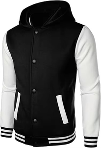 Veste universitaire à capuche coupe-vent enduite, respirante, écologique, sur mesure, grande taille pour hommes, pour l'hiver, vente en gros - Product Image 3