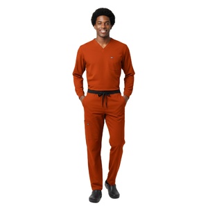 Conjunto de Uniforme Médico para Hombre, Ropa de Trabajo Profesional para Hospital, Transpirable, Parte Superior y Pantalones con Cintura Elástica, Uniforme Médico OEM ODM - Product Image 4