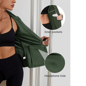 Women's Breathable <b>Mesh</b> Zip-Up Elastic Waist Full-Length Polyester/Nylon Quick Dry Durable Gym Yoga Running Athletic Pants - Product Image 4