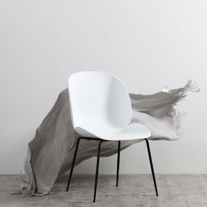 GBC68018 Modern <b>Dining</b> <b>Chair</b> with High-Back Iron Legs and Plastic Back Foldable and Stackable for Living Room - Product Image 2