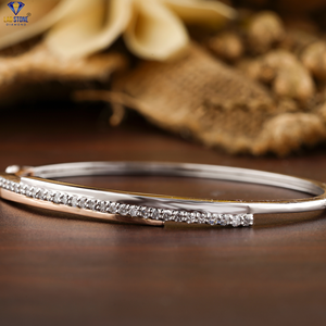 0.60 CT diamant rond taille brillant or blanc 18 carats | Bracelet diamant Cvd/Hpht diamant laboratoire pierre bijoux - Product Image 2