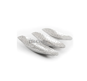 Juego de platos de postre de comida de color dorado de aluminio de tres platos de servicio de diferentes tamaños para los más vendidos - Product Image 2