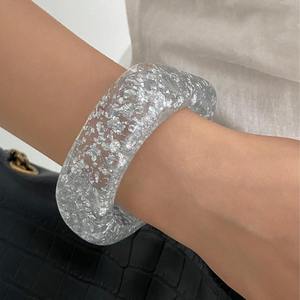 กำไลข้อมือเรซินหลากสีประดับเพชรสไตล์ชนเผ่าย้อนยุคสไตล์ยุโรปอเมริกัน - Product Image 3