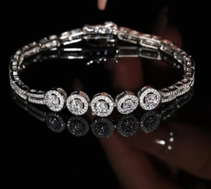 สร้อยข้อมือเงินแท้ 925 ประดับเพชรโมอิสซาไนต์ ของขวัญสำหรับเธอ - Product Image 5