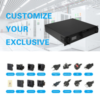 Système d'alimentation sans interruption (ASI) en ligne 2 kVA homologué CE RoHS EMC, monté en rack, à onde sinusoïdale pure, pour armoire serveur et équipement réseau