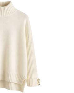 Ensemble de pull en tricot personnalisé et de pantalon large pour femmes, pull à col montant, vêtements de détente confortables pour l'hiver, fabricant personnalisé, approvisionnement OEM - Product Image 3