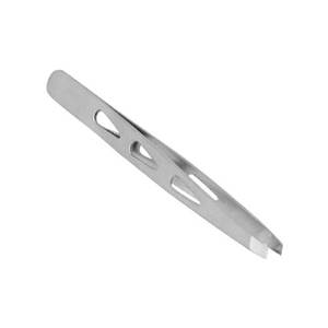 Pince à sourcils incurvée en acier inoxydable de nouveau style avec trous de gouttelettes dans la finition miroir OEM ODM LA ELAHI noir A + Grade - Product Image 5