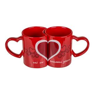 Vasos Dobles con Forma de Corazón para el Día de San Valentín, Artículos para 'Porque Estamos Hechos para Estar Juntos' - Product Image 1