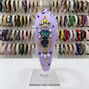 Handmade Mardi Gras <b>Headband</b> Elegant Festival Hair Accessory Perfect for Party Parade and Celebration Outfit Styling - Product Image 1