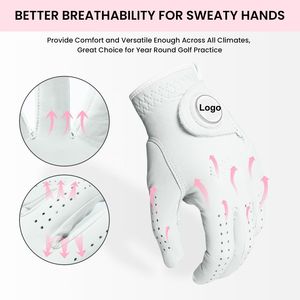 Guantes de Golf de Piel de Cabretta de Primera Calidad con Logotipo Personalizado, para Mano Izquierda o Derecha, Agarre Fuerte, Guantes Deportivos de Piel de Oveja - Product Image 5